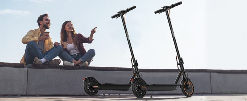 VOLPAM Electric Scooter, 350W/500W, 8.5"/10" Tires, 12/21/28 Miles Range, 16/19/22Mph, Folding E-Scooter with Dual Braking