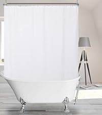 N&Y HOME Waffle Weave Shower Curtain with Snap-in Fabric Liner & Hooks Set - Hotel Style Cream Shower Curtain for Bathroom, Water-Repellent & Washable, Mesh Top Window - 71x72, Cream