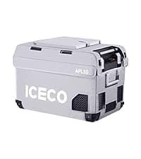 ICECO APL55 Dual Zone Portable Refrigerator Bluetooth Controlled, 55 Liter 12v refrigerator with SECOP Compressor, DC 12/24V, AC 110-240V, for Truck, Car and Home, -4℉~68℉(Silver)