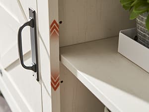 T4TREAM Farmhouse TV Stand for TVs Up to 75 inches, Wood Barn Door Media Television Console Table with Storage Cabinets, Easy Assembly Modern Entertainment Center for Living Room, Antique White