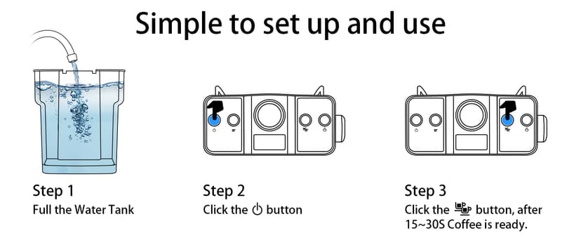 Espresso Machine 20 Bar, Milk Frother Steam Wand, 60oz (1.8 Liters) Water Tank, 1350W for Home Barista Espresso Latte Macchiato and Cappuccino Maker