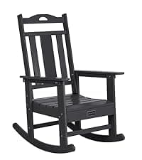 nalone Folding Adirondack Chairs Set of 2 with Cushions and Cup Holder, HDPE Plastic Oversized Patio Chair Weather Resistant, Used in Outdoor, Fire Pit, Deck, Garden, Campfire Chairs (Black)