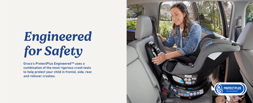 Graco EasyTurn 360 2-in-1 Convertible Car Seat, 360 Degree Rotating Infant to Toddler Rotating Car Seat, 2 Modes Forward and Rear Facing, Slim Design, Solae