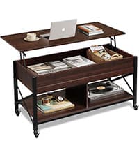 WLIVE End Table with Charging Station, Narrow Side Table for Living Room, Farmhouse Night Stand with Storage, Small Wooden Cabinet with USB Ports and Outlets for Living Room and Bedroom, Espresso