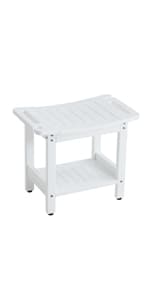 Heavy Duty Shower Stools, Shower Benches for Inside Shower to sit on,Poly Lumber Plastic Shower Bench Waterproof, Sturdy Wide Shower Stools for 500 LB (Brown)…