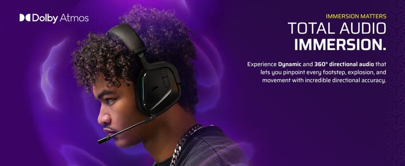 Corsair Void v2 Wireless Gaming Headset with Bluetooth for PC, PS5, PS4, Switch, Mobile – Dolby Atmos, 70 Hr Battery, Dual Wireless, Lightweight, Fast Charging – White