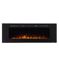 Touchstone Smart Electric Fireplace-The Forte 40" Recessed Mounted-30 Realistic Ember Color/Flame Options-1,500W Heater w/Thermostat-Black-Log & Crystal Hearth Options-Alexa/WiFi Enabled