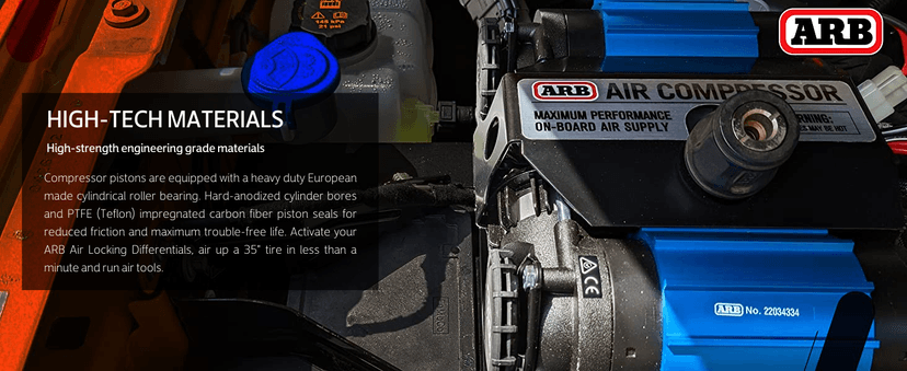 ARB CKMTA12 '12V' On-Board Twin High Performance Air Compressor, Ideal for Air Lockers Locking Differentials, Tire Inflator, Air Horn, Air Tools and Pneumatic Tools.