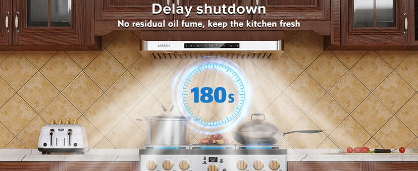 Under Cabinet Range Hood 30 Inch,900 CFM Stainless Steel Kitchen Stove Vent Hood with 4 Speed Exhaust Fan Gesture Sensing/Touch/Remote Control