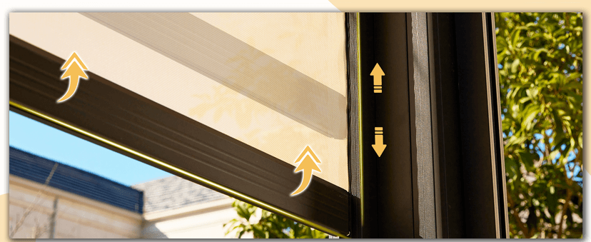 MELLCOM 10x20FT Louvered Pergola with 6 Pull-Down Screens, Aluminum Pergola with Adjustable Rainproof, Dark Gray