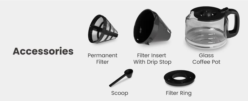 Gevi 10-Cup Coffee Maker with Built-in Burr Grinder, Programmable Timer, 1.5L Water Tank, Reusable Filter & Warming Plate – Drip Coffee Machine for Fresh Ground Coffee