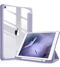 Fintie Case for iPad 9th Generation (2021) / 8th Generation (2020) / 7th Gen (2019) 10.2 Inch, Fully-Body Rugged Heavy Duty Shockproof Protective Case with Built-in Kickstand for Kids, Purple