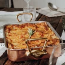 Mauviel M'Heritage 200 B 2mm Polished Copper & Stainless Steel Frying Pan With Brass Handles, 10.24-in, Made In France