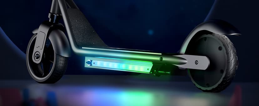 iScooter IK3/IK3Pro Electric Scooter for Kids Aged 6-12, LED Display, 3 Speeds, 3 Heights (IK3Pro), Magnetic Charging, 150W Motor, Colorful Lights