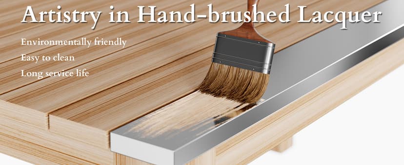 All-Weather Aluminum Outdoor Dining Table, Modern Rectangle Patio Dining Table for Balcony Garden, Brown