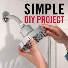 Delta Faucet Single-Spray Touch-Clean Rain Shower Head, Stainless RP50841SS