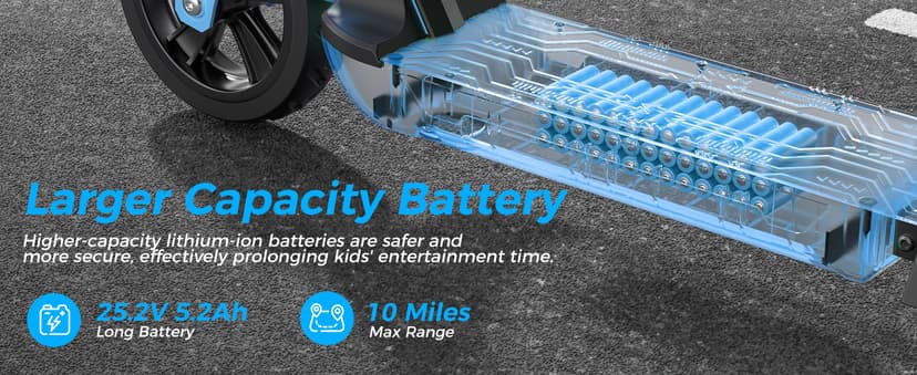 isinwheel S7 Electric Scooter for Kids Ages 8-14, 250W Foldable and 3 Adjustable Heights Kids Electric Scooter with 3 Speeds (5/8/12 Mph), Cruise Control, LED Display, Gift for Kid