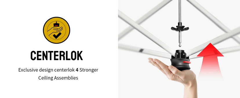 CROWN SHADES Canopy Tent, 10 x 10 Foot Portable Pop Up Outdoor Shelter with Pocket Sidewall, Push Center Lock, UV Protection, and Carry Bag, Navy Blue