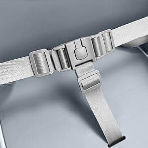 Baby Booster Seats, Toddler Booster Seat for Dining Table with Adjustable Straps, Portable Compact Portable Baby Chair for Dining and Travel (Grey)