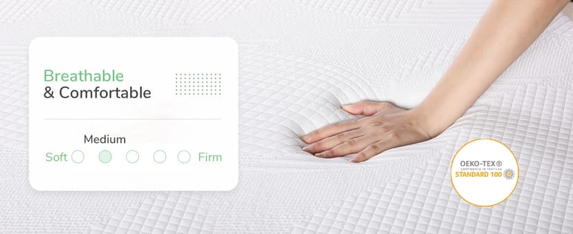 Novilla King Mattress, 12 Inch Foam Mattress in a Box, Gel Memory Foam Mattress for Pressure Relief & Motion Isolation, Bed Mattresses with Medium Soft