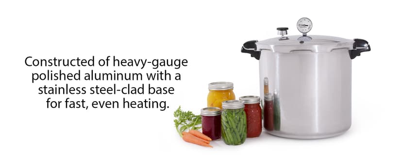 Presto 01784 23-Quart Induction Compatible Pressure Canner, Silver, Aluminum