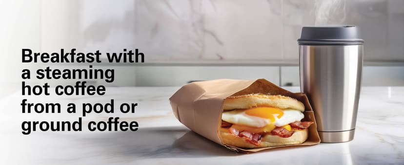 Hamilton Beach FlexBrew Advanced 4-in-1 Single Serve Hot & Iced Coffee Maker with Removable 45 oz. Water Reservoir, Use Pod Packs and Grounds, Fast Brewing, LED Touchscreen, Black (49925)