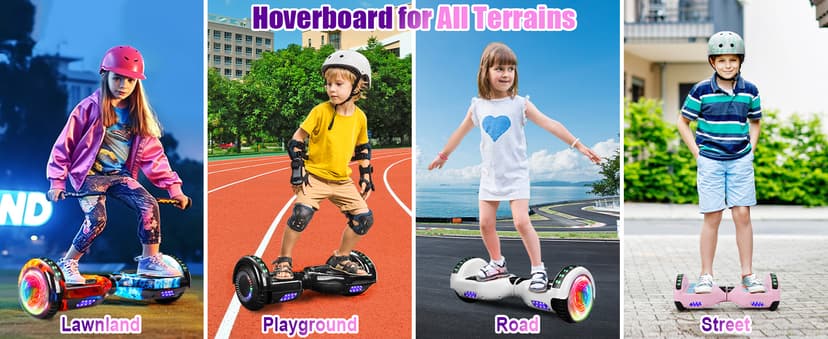 Self Balancing Scooters with Bluetooth & Corlorful LED Lights, Gifts for Kids & Adults & Girls & Boys, for All Ages