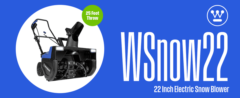 Westinghouse WSnow22 Corded Snow Blower 22 Inch, Steel Auger, Dual LED Lights, Electric Snow Blower with 25ft Throwing Distance, Plows 840lbs/min, Adjustable Chute
