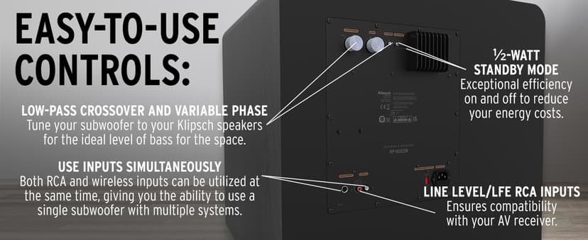 Klipsch Reference Premiere RP-1600SW 16" High Excursion Subwoofer