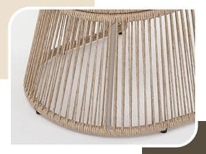 SUNSITT Patio Chairs Set of 4, Woven Wicker Outdoor Dining Chair w/Weather-Resistant Cushions, Modern Bistro Chairs Set of 4 w/Curved Armrest Beige for Garden Balcony Backyard