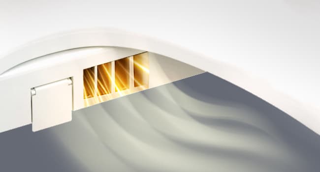 Bidet Toilet Seat Round, Unlimited Warm Water, Heated Toilet Seat, Warm Air Dryer, Rear and Feminine Washing, Soft Closed Toilet Lid, Night Light, Smart Toilet Seat with Bidet Requires Outlet