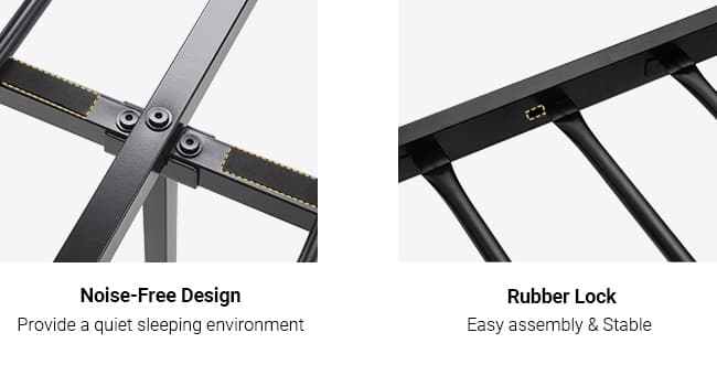 Allewie 14 Inch Queen Size Metal Platform Bed Frame with Victorian Vintage Headboard and Footboard/Under Bed Storage/No Box Spring Needed/Easy Assembly/Noise Free/Mattress Foundation/Black