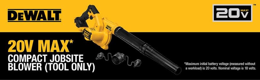 DEWALT 20V MAX Blower, 100 CFM Airflow, Variable Speed Switch, Includes Trigger Lock, Bare Tool Only (DCE100B)