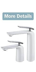 TOCALOCA 1 Handle Bathroom Faucet Brushed Nickel Sink Faucet, One Hole Bathroom Sink Faucet Modern Basin Mixer Taps, Premium Brass Vanity Faucet with Water Supply Hose