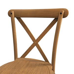 VINGLI Plastic Outdoor Dining Chairs Set of 6, Stackable Patio Farmhouse Brown Dining Chairs with X Back, Waterproof Kitchen & Dining Room Chairs for Indoor-Outdoor, Capacity 400 lbs