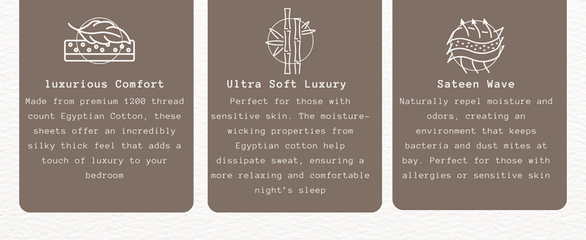 100% Certified Egyptian Cotton Sheets - 1200 Thread Count Egyptian Cotton Sheets Queen Size Bed Set Deep Pockets, 4PC Queen Sheet Set Luxury Bed Sheets Fits up to 18' Mattress (ND,Q)