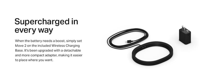 Sonos Move 2 - Black - Wireless Portable Bluetooth Speaker