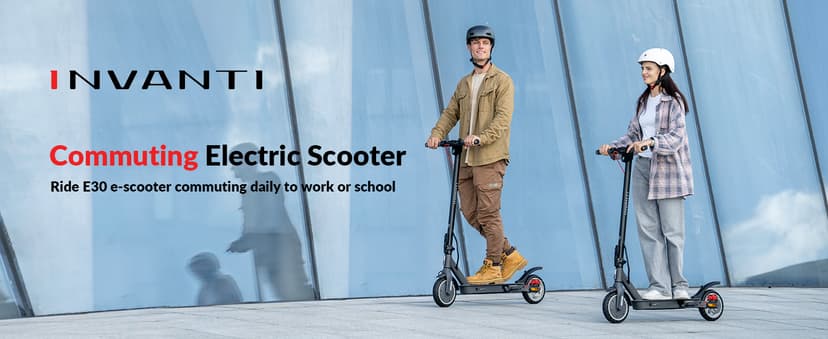 E30 Electric Scooter with Smart APP, 19.9 Miles Range & 18 MPH, 350W Motor, 8.5" Solid Tires, Rear Suspension and Turn Signals, Foldable Electric Scooter for Adults and Teens