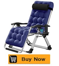 Zero Gravity Chair, Lawn Recliner, Reclining Patio Lounger Chair, Folding Portable Chaise with Detachable Soft Cushion, Cup Holder, Headrest