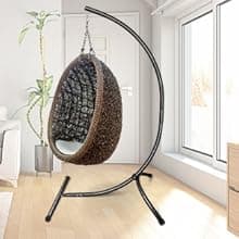 GOUTIME Hammock Chair Stand Only, Hanging Swing Egg Chair Stands Frame Holder, Heavy Duty Steel C Stand for Indoor Outdoor, Max Load 350 LBS