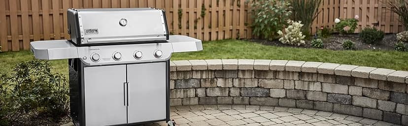 Weber Genesis S-415 Liquid Propane Gas Grill, Stainless Steel