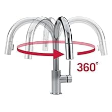 Delta Faucet Antoni Black Kitchen with Pull Down Sprayer, Commercial Style Sink Faucet, Faucets for Sinks, Single-Handle, Magnetic Docking Spray Head, 18803-BL-DST, Matte Black