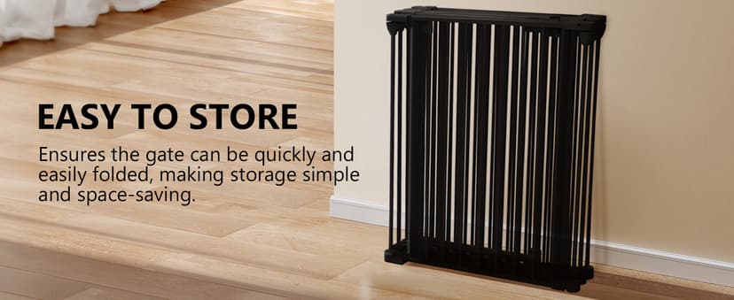 150" Extra Wide Baby Gate, Play Yard Child Safety Gate, Dog Gates with Auto-Close Door, Double Locking System for The House Doorways, Fireplace, Kitchen, 6-Panels, 30" Tall