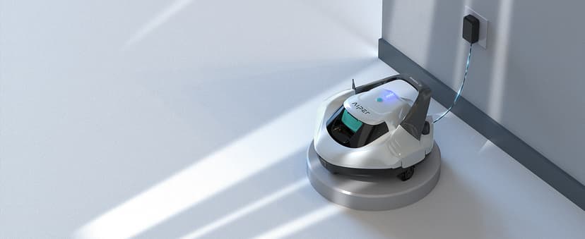 AIPER Cordless Robotic Pool Vacuum, Self-Parking Technology, Portable, Ideal for Above-Ground Flat Pool up to 40 Feet