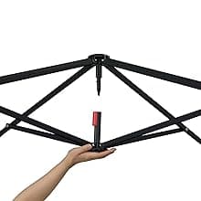 VINGLI 10x20 ft Pop Up Canopy Tent with 6 Sidewalls, Carry Bag, Outdoor Gazebo, Patio Event, Commercial Canopy (Black)