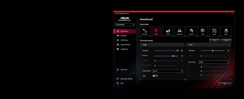 ASUS ROG Swift 32” 4K OLED Gaming Monitor (PG32UCDM) - UHD (3840 x 2160), QD-OLED, 240Hz, 0.03ms, G-SYNC Compatible, Custom Heatsink, Graphene Film, 99% DCI-P3, True 10-bit, 90W USB-C