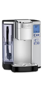 Cuisinart Coffee Maker, Single Serve 72-Ounce Reservoir Coffee Machine, Programmable Brewing & Hot Water Dispenser, Stainless Steel, SS-10P1,Silver