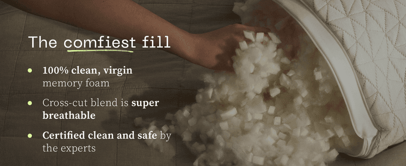 Coop Home Goods Original Adjustable Pillow, King Size Bed Pillows for Sleeping, Cross Cut Memory Foam Pillows - Medium Firm Back, Stomach and Side Sleeper Pillow, CertiPUR-US/GREENGUARD Gold