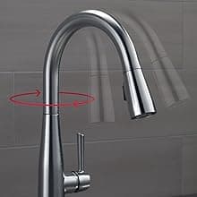 Delta Theodora Pro Style Commercial Kitchen Faucet with Pull Down Sprayer, Single Hole Matte Black Kitchen Sink Faucet, Single Handle, Matte Black 18804Z-BL-DST