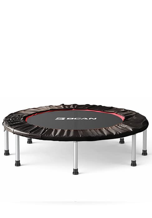 BCAN 40/48" Foldable Mini Trampoline Max Load 330lbs/440lbs, Fitness Rebounder with Adjustable Foam Handle, Exercise Trampoline for Adults Indoor/Garden Workout